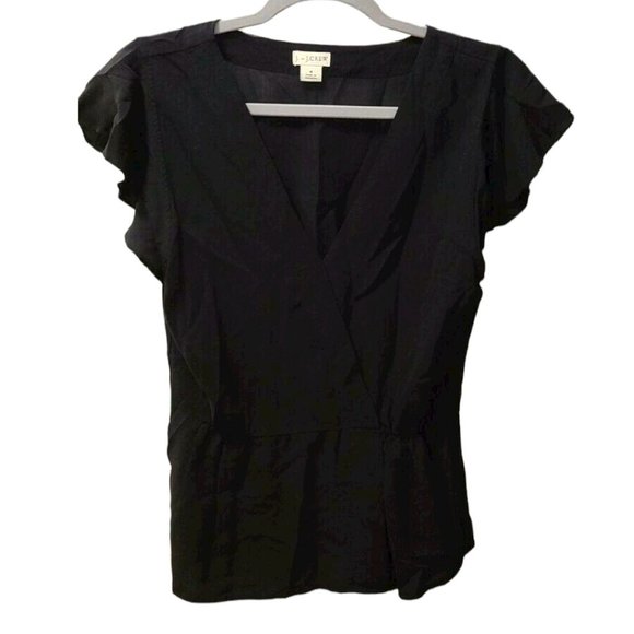 J By J. Crew Black Top / Blouse Women's Top Small - Picture 1 of 6